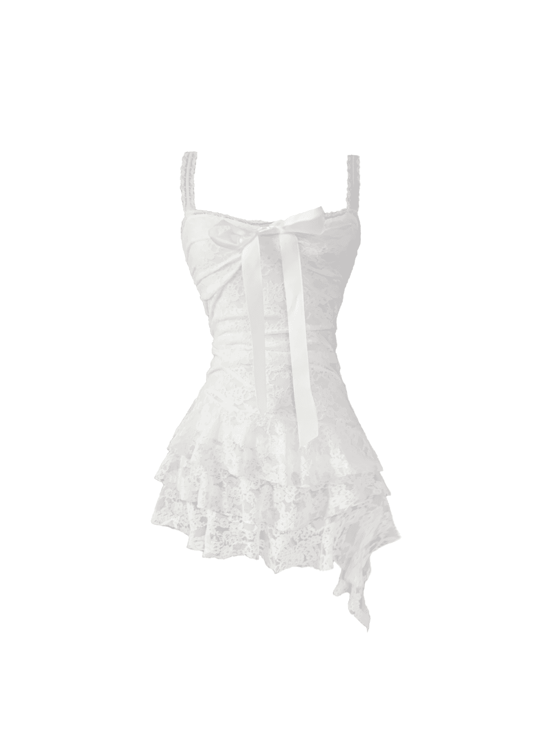 [only suzen] Temer lace ribbon dress (white)