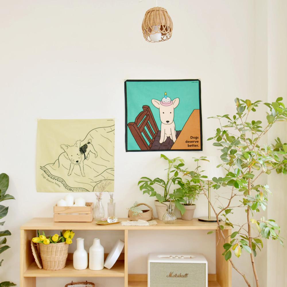 노견일기 by 올드독 풋코 패브릭포스터 겸용 손수건