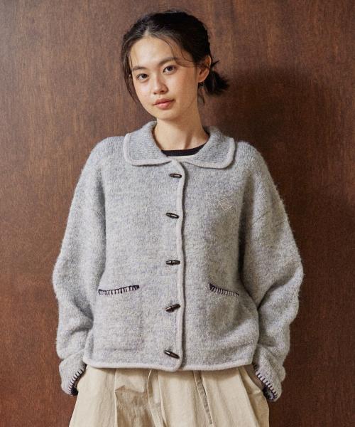 W BOOKLE KNIT CARDIGAN [MIX]