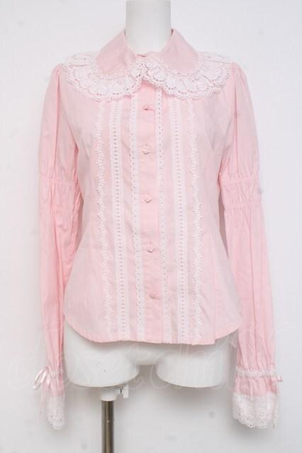 BABY, THE STARS SHINE BRIGHT / 後ろピンタックブラウス  ピンク Y-26-02-27-093-BA-BL-IG-ZY