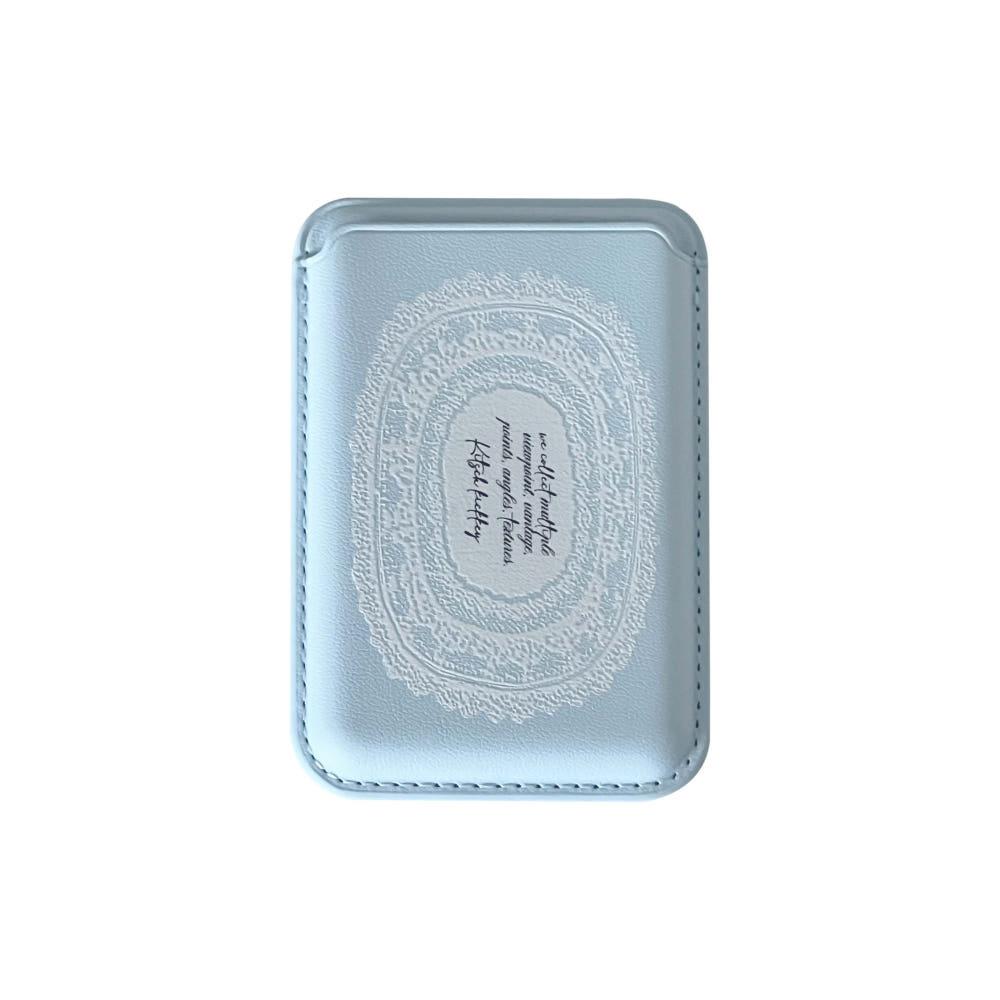 (SKY) texture-lace card wallet (맥세이프 가죽 카드 지갑)