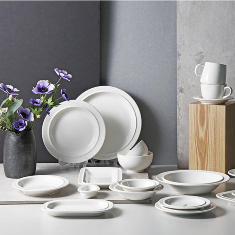 시라쿠스 메이플 2인 화이트 접시 세트 신혼그릇 집들이선물