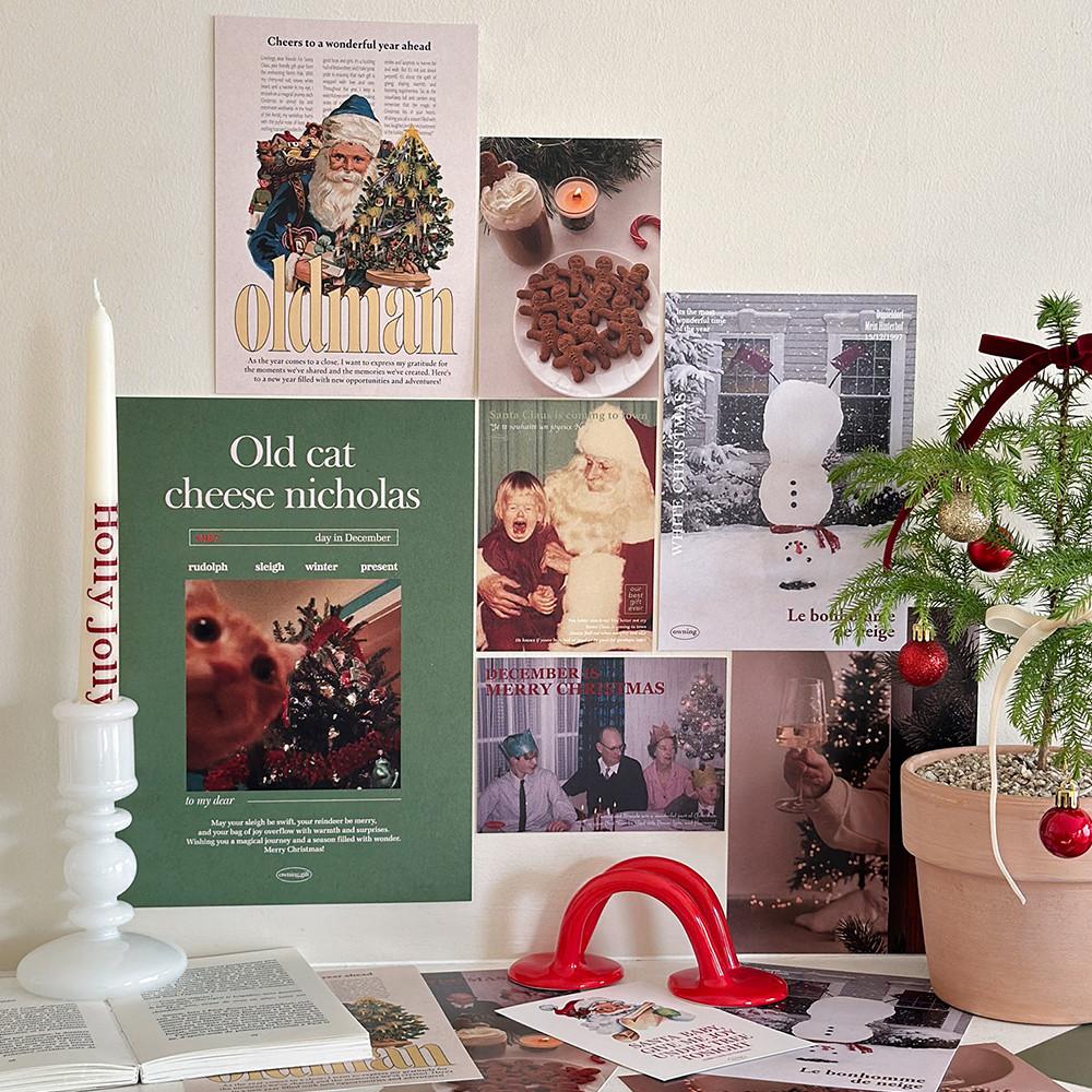 크리스마스 포스터 국내제작 고급 사진엽서 벽포스터 세트