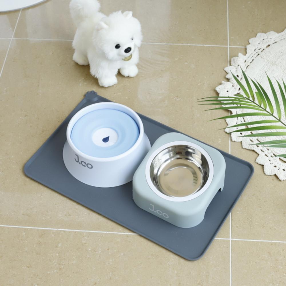 제이코 강아지 밥그릇 물그릇 식기매트 식기세트