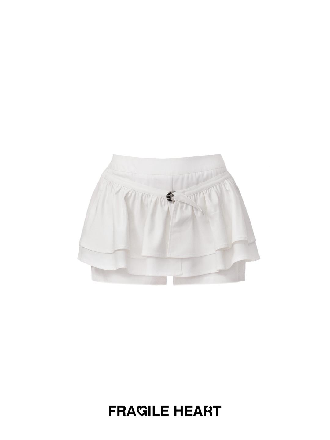 [FRAGILE HEART] White Lie - Pure White Three Piece Set (Pants Skirt)