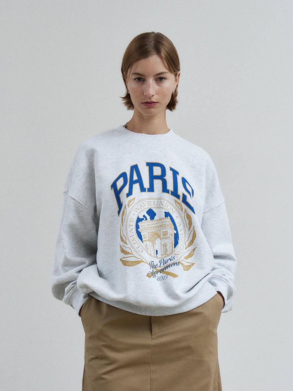 Paris Oversized fit Sweatshirt heather gray