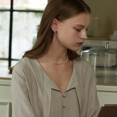 Creamy Mini Pearl 3mm Necklace STJ-NB1548WG