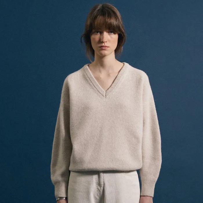 [예약주문 2/4 순차배송] Pound alpaca sweater (Oatmeal)