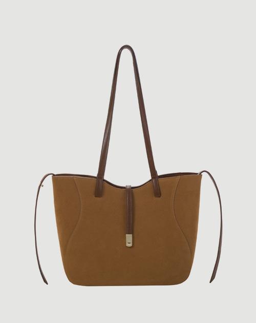 비마이무드 load middle bag - suede brown