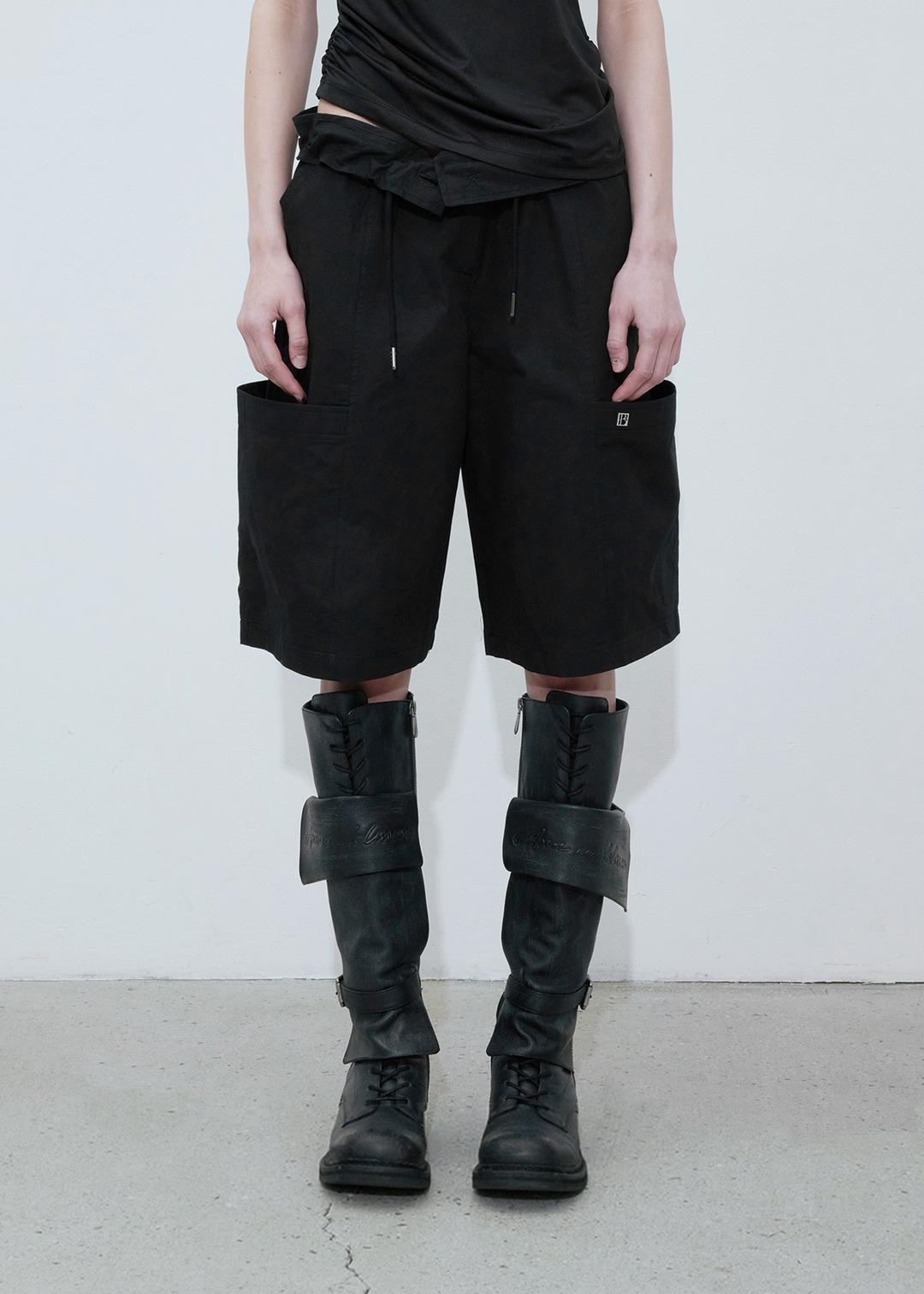 [5/19~ 순차발송] OPEN POCKET BERMUDA PANTS, BLACK