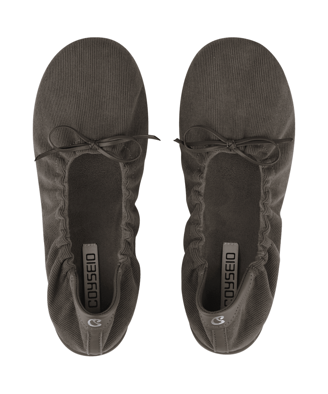SHIRRING FLAT SHOES BROWN