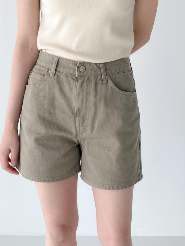 [마지막장 SALE ] 헬베티카 컬러 하프 데님(4color)