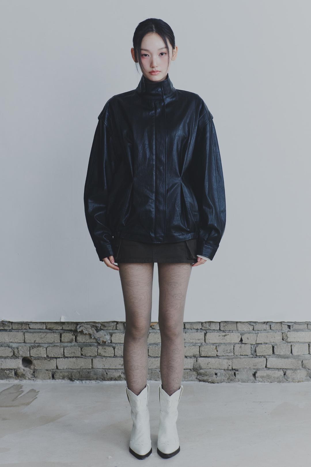 THALIA LEATHER JACKET black