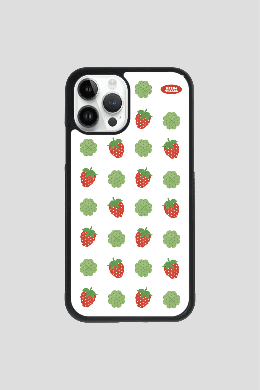 STRAWBERRY PATTERN case (glass bumper)