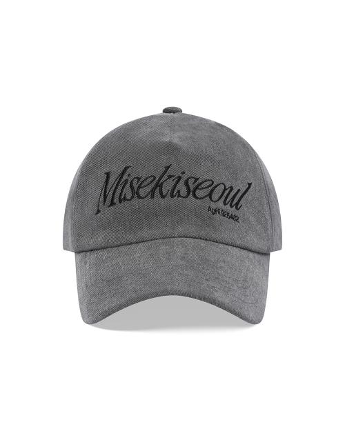 Serif logo ball cap CHARCOAL