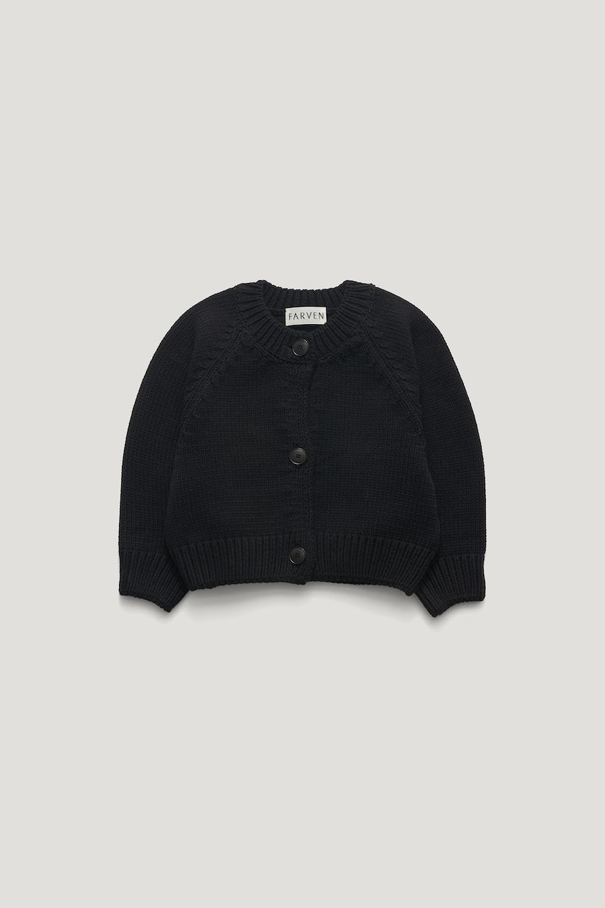 [02/25 PM20:14 3rd reorder] COTTON CROP CARDIGAN_BLACK / ₩223,000
