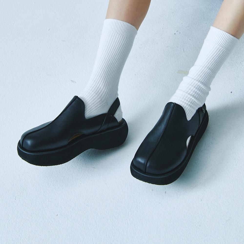 Barell strap loafer(Black)