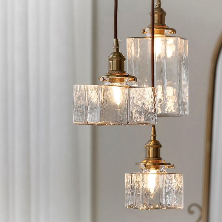 큐브 레트로 빈티지 글라스 펜던트 인테리어 카페 수입 조명 식탁등 주방등