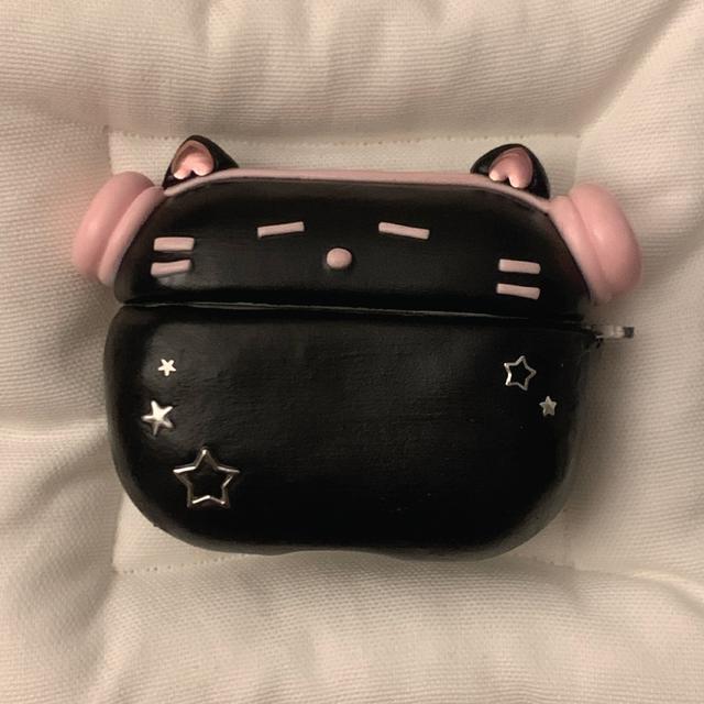 Black Cat AirPods Case (ver.pink)