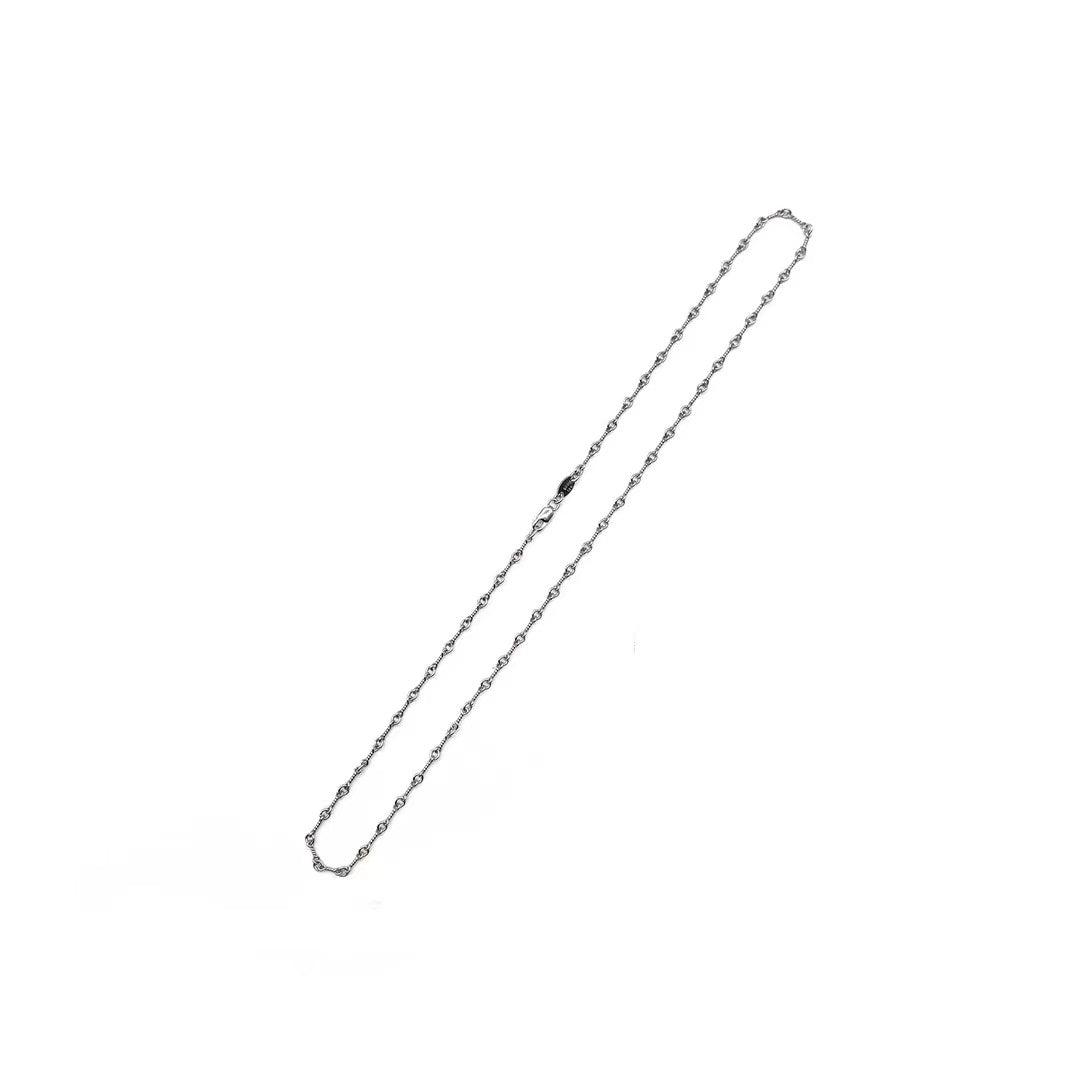 Chrome Hearts 18K White Gold Twist Chian Necklace