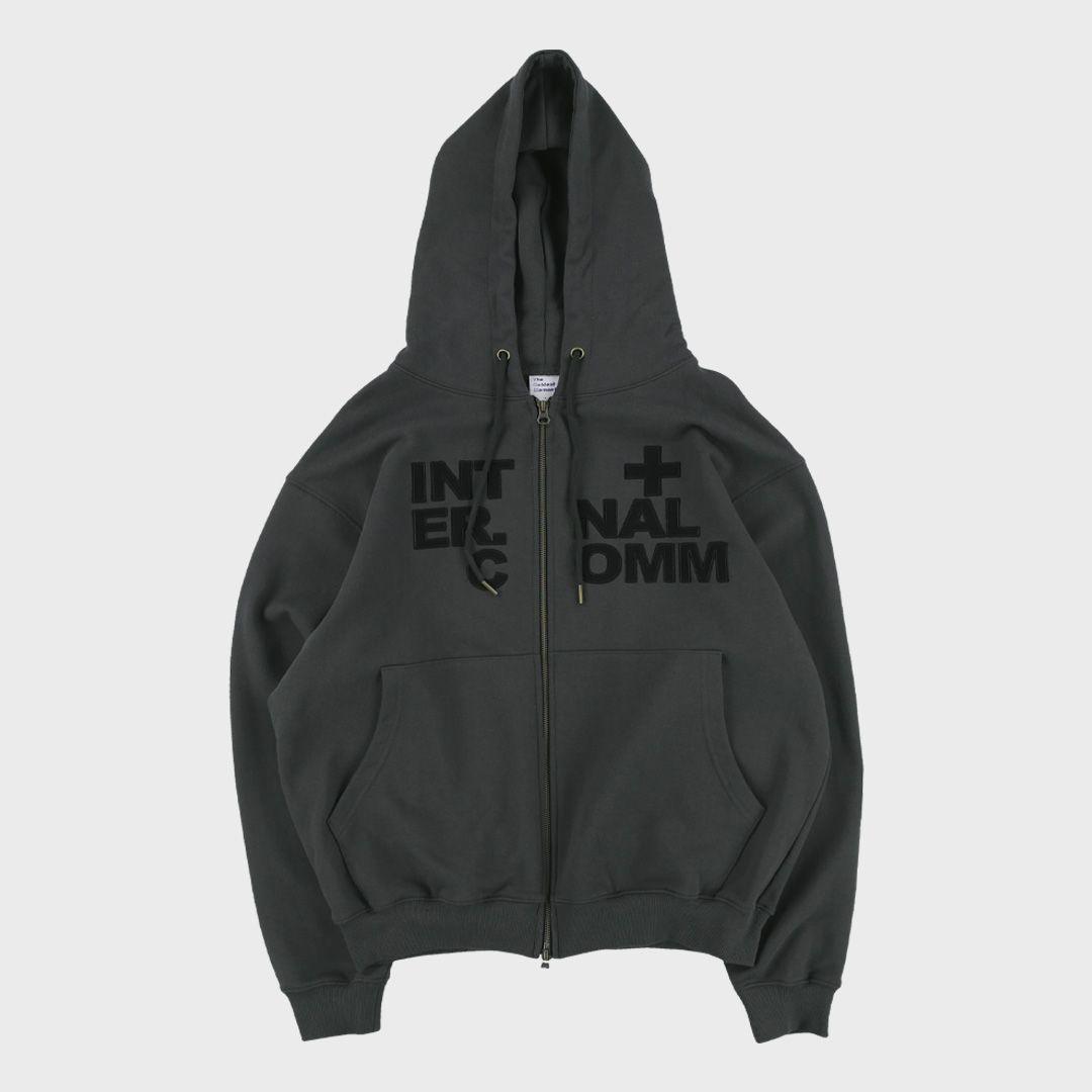 TCM internal hooded zip-up (charcoal)