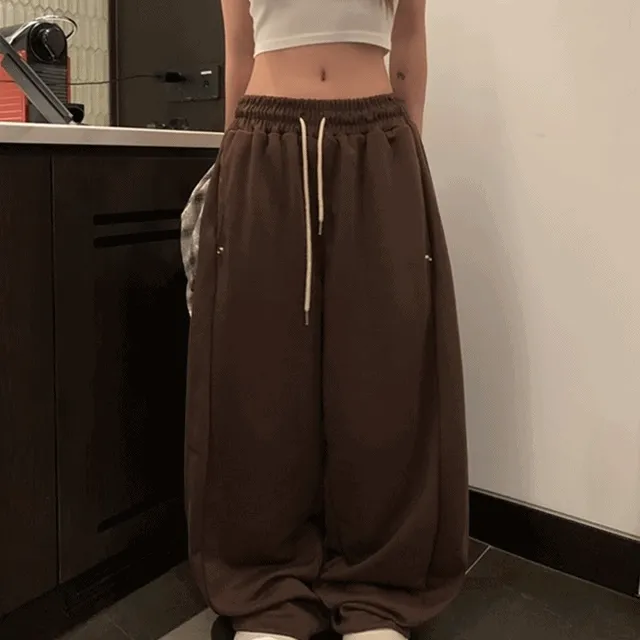 (기모선택)우주 스냅 와이드 PT / 오버핏 투웨이 밴딩 조거 트레이닝 벌룬 팬츠 바지 와이드팬츠 오버핏팬츠 벌룬팬츠 조거팬츠 오버핏바지 트레이닝팬츠 y2k  유니크 스트릿 빈티지