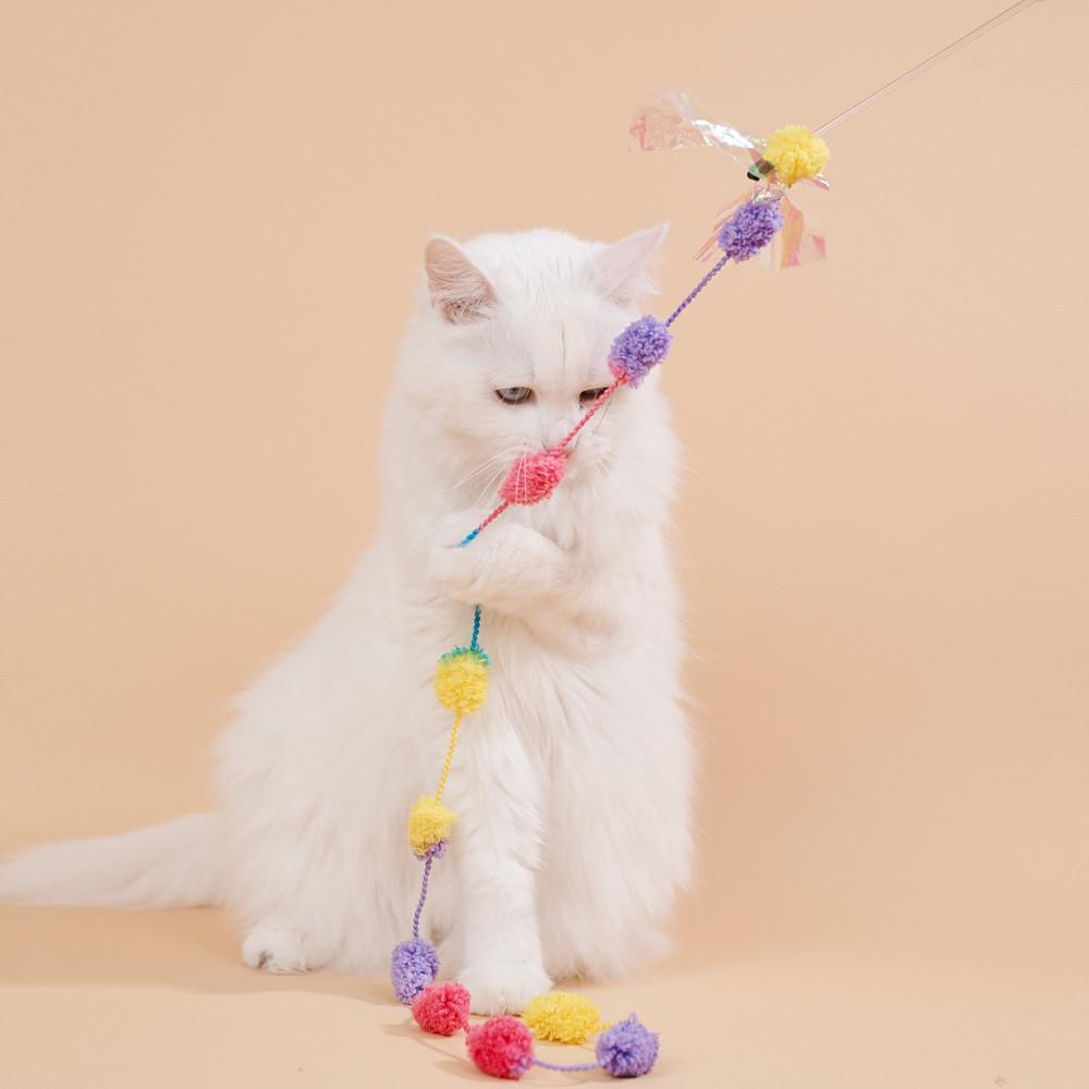 쥬아펫 레인보우소시지 고양이행동유발장난감