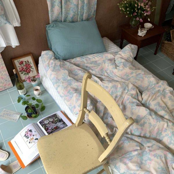 nudy cream floral bedding