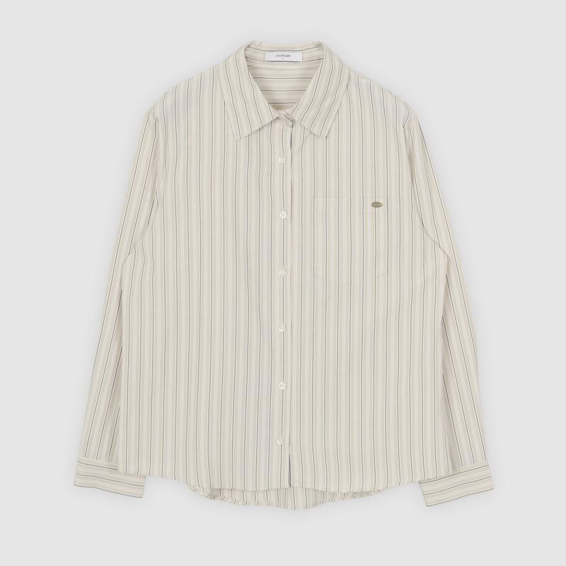 [LAUATELIER] Ripple stripe shirts (Cream beige)
