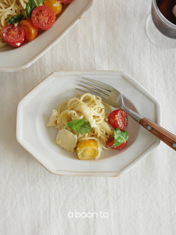 키나리 팔각 플레이트 S 2color / 디저트 과일 그릇 앞 접시 일본 도자기