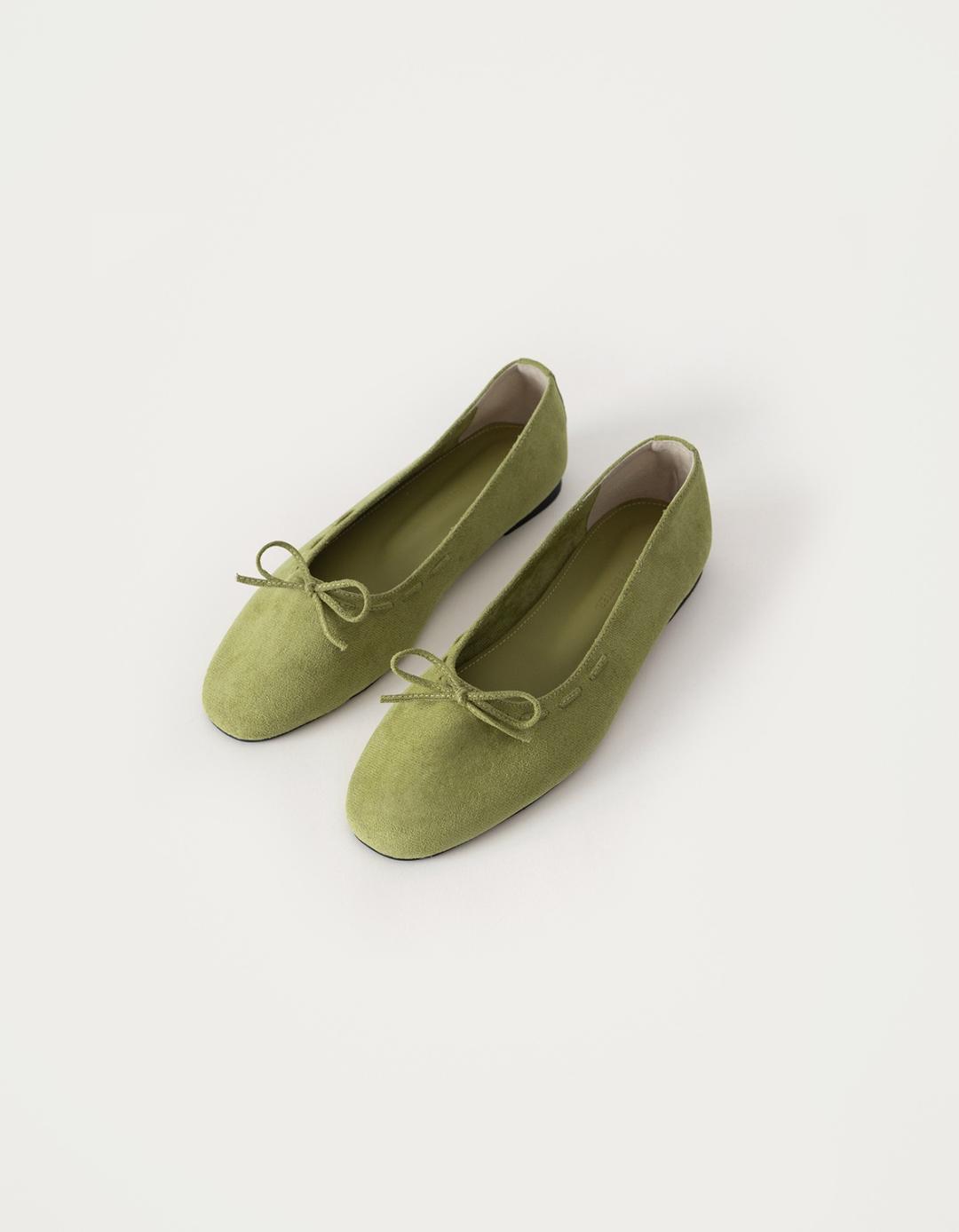 [Release] 3.23 출고 Betty Suede Ribbon Flat - Olive