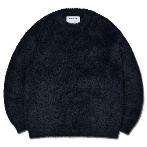 CROPPED HAIRY KNIT - BLACK
