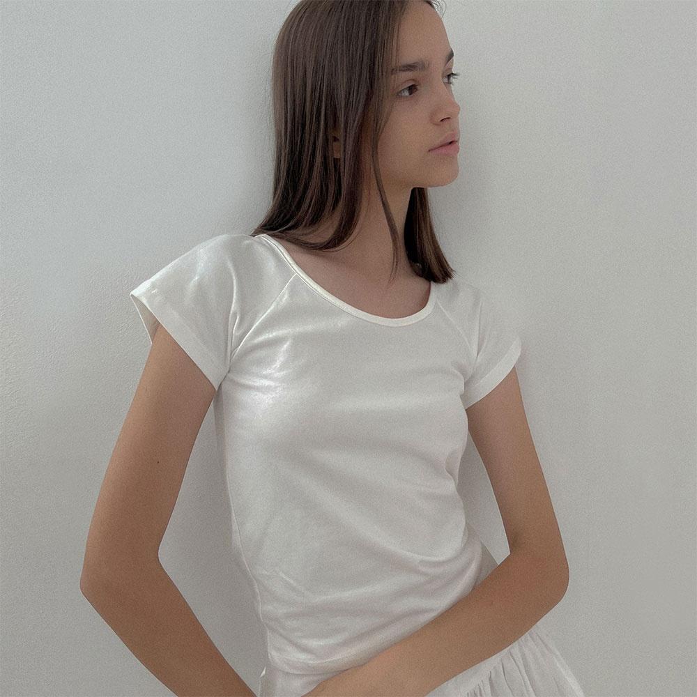 [24 SUMMER][SALT Label] TANIA COTTON T-SHIRT_WHITE