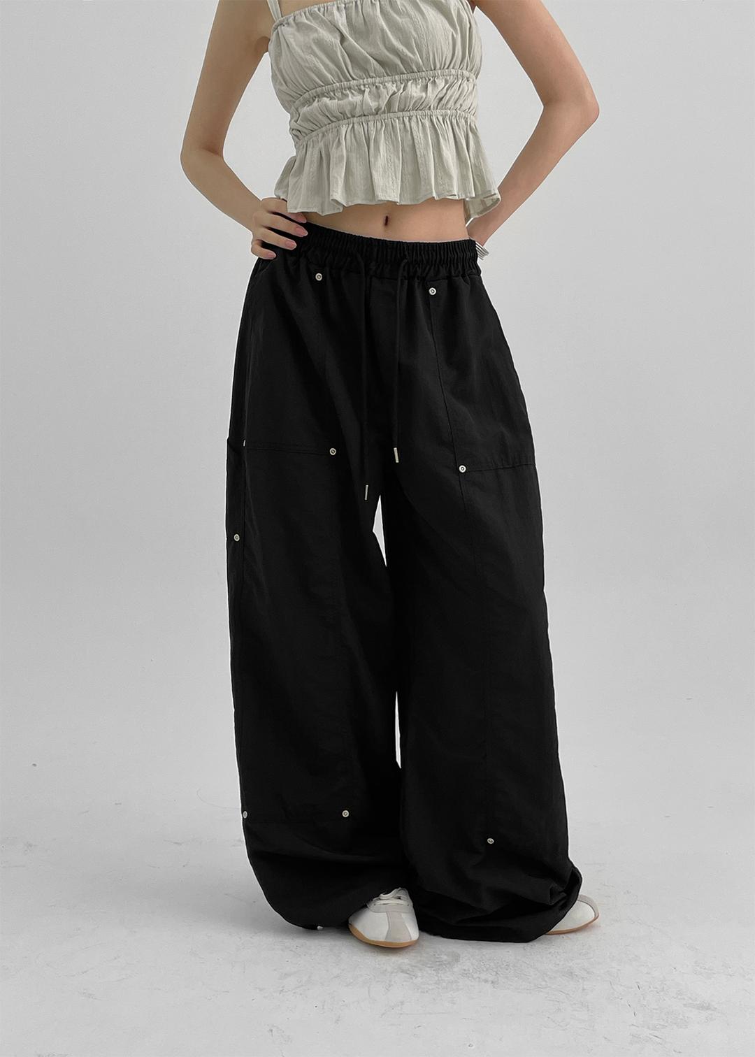 블랙업 (UNISEX) 캠랏 카펜더 나일론 투웨이 밴딩팬츠