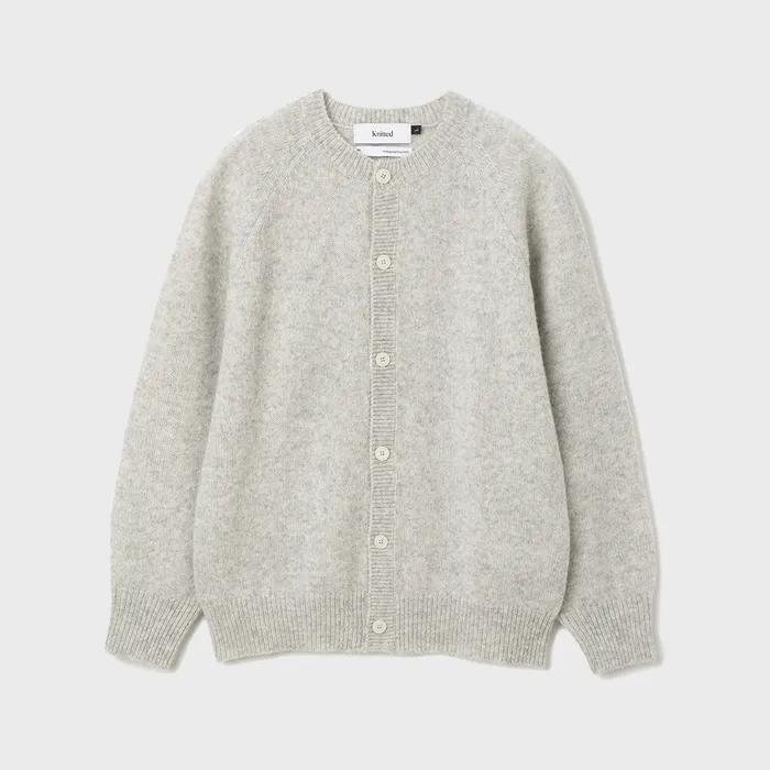 쉐기독 울 100% 라운드 가디건 MELANGE GREY