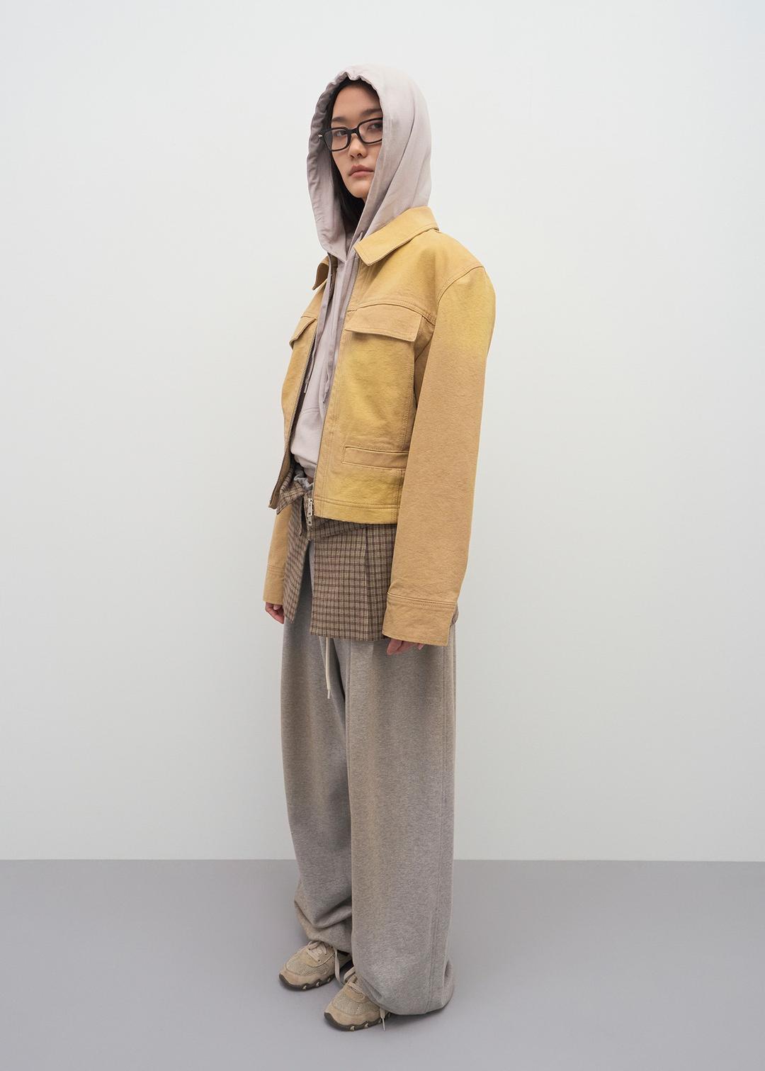 WASHED TRUCKER JACKET (BEIGE)