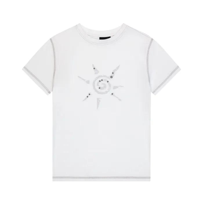 Studded Sun Half Top (White)