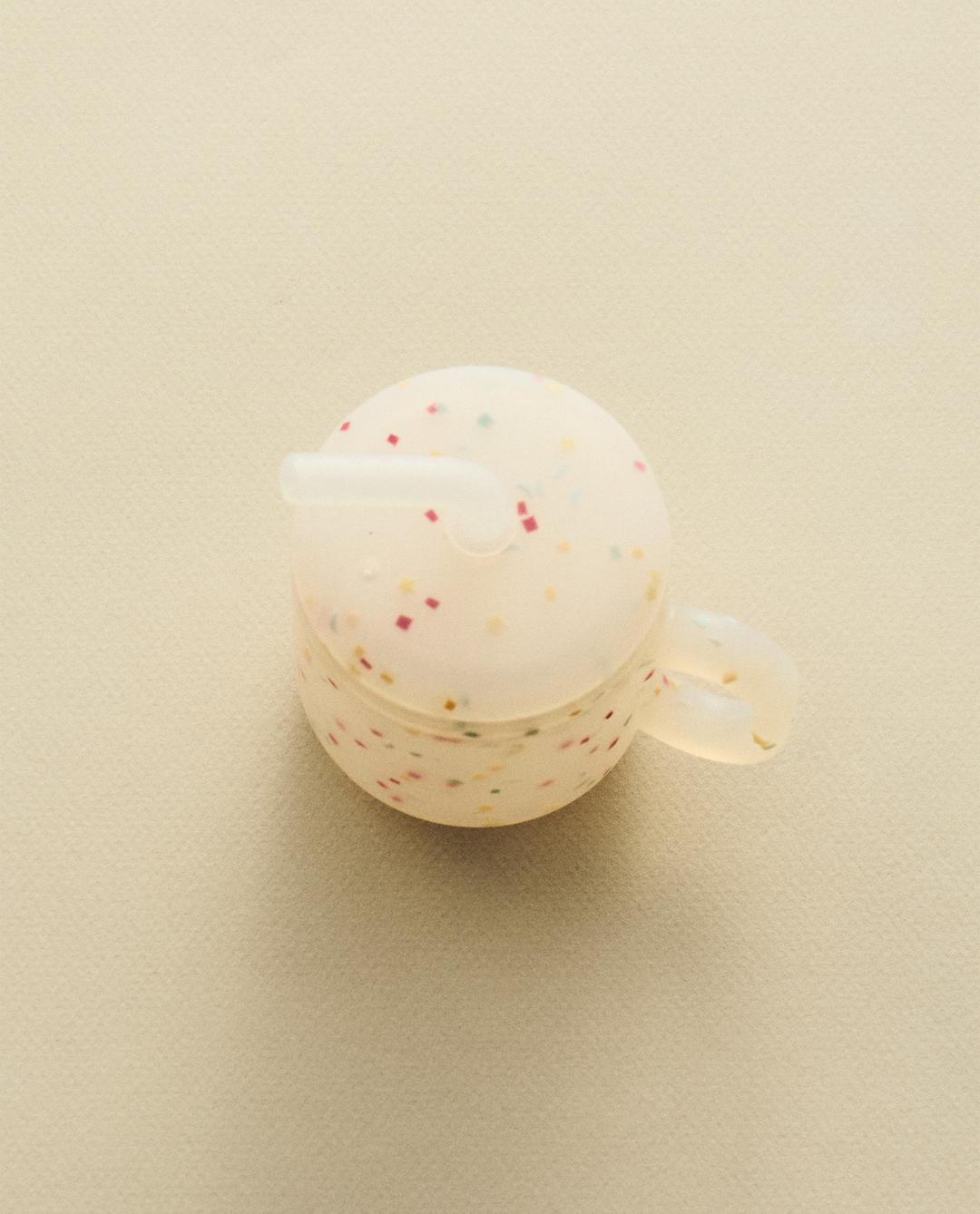 콘페티 실리콘 키즈 빨대 컵