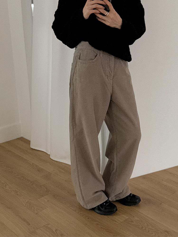 크렘므 홀드 기모 코듀로이 팬츠