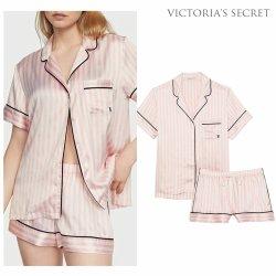빅토리아시크릿 새틴 반팔 파자마 세트 11172758 PINK