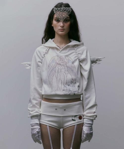 스컬프터(SCULPTOR)  [Sculptor X Ed Hardy] Angel Hoodie White - 사이즈 & 후기 | 무신사