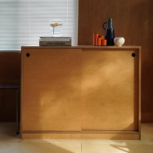 스칸자작미닫이수납장 1100