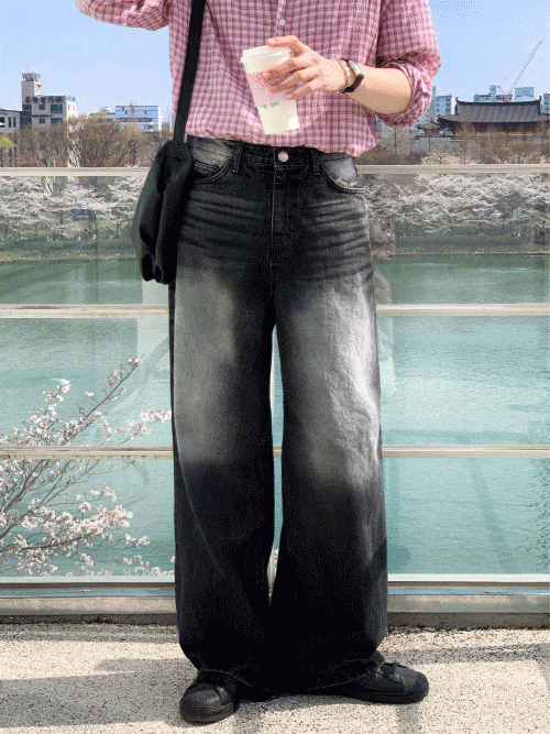 골져스 브러쉬 워싱 데님 팬츠