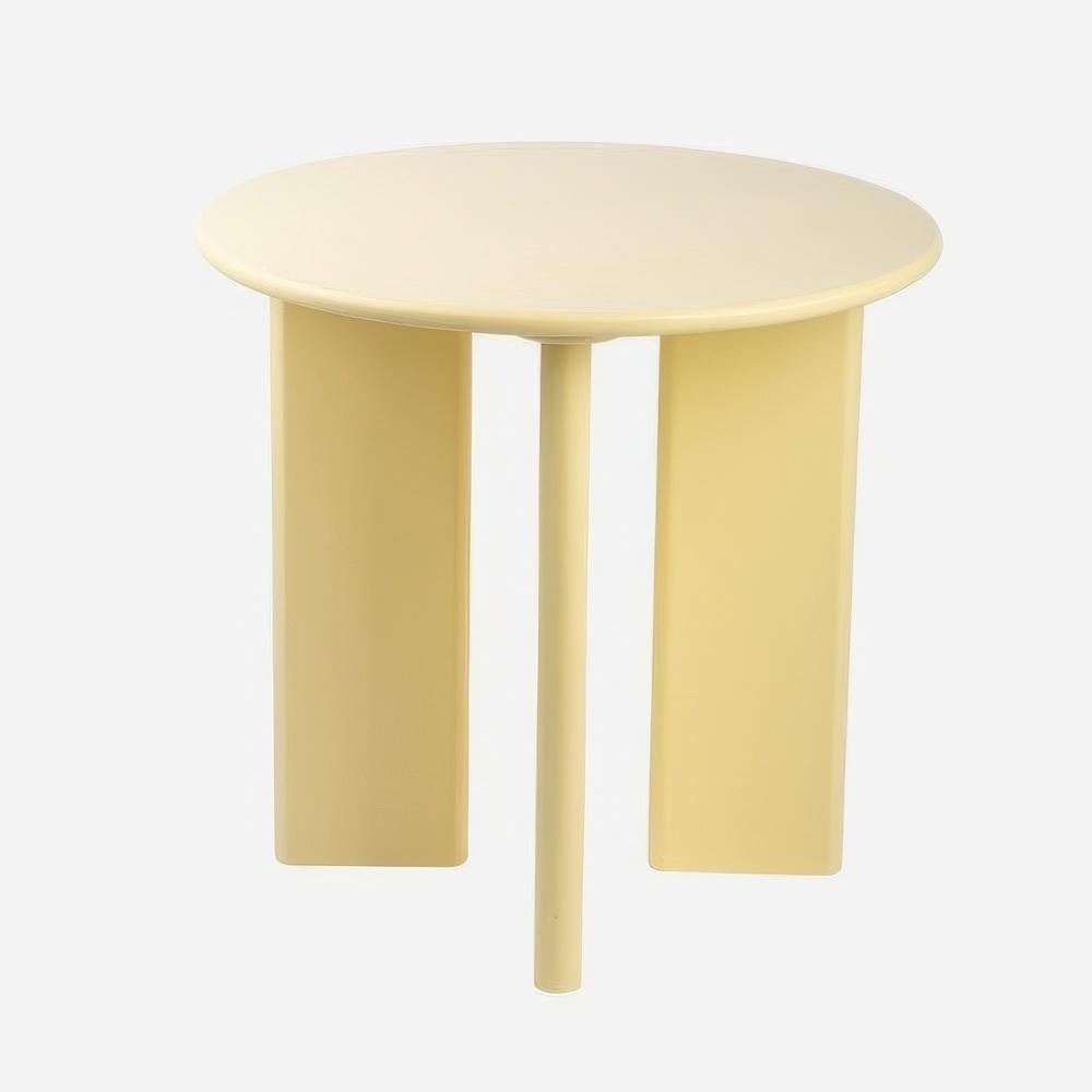 시나 원형 테이블 - 크림 옐로우