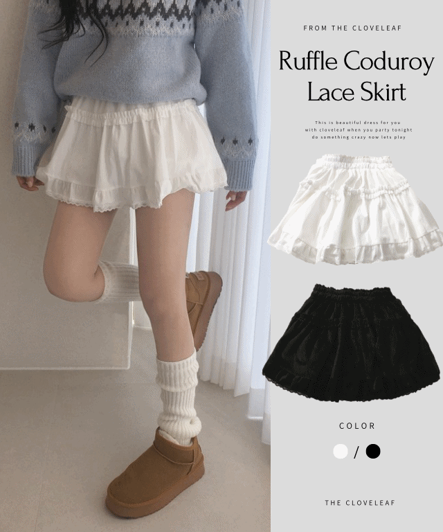 [☁️속치마 없이 풍성하게/핏레전드☁️] 구르미가득 푸딩 벨벳 프릴 레이스 캉캉 숏치마