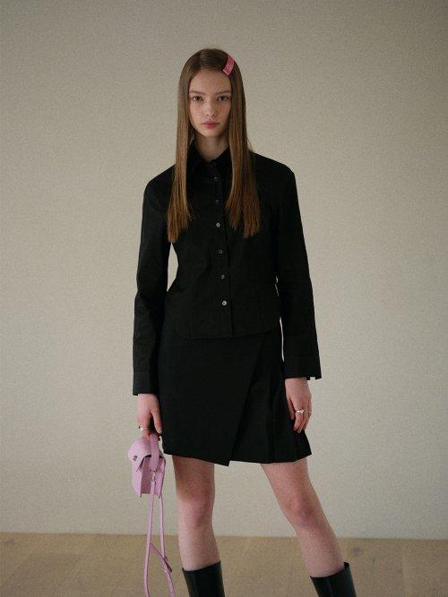 패널 클래식 셔츠(블랙)