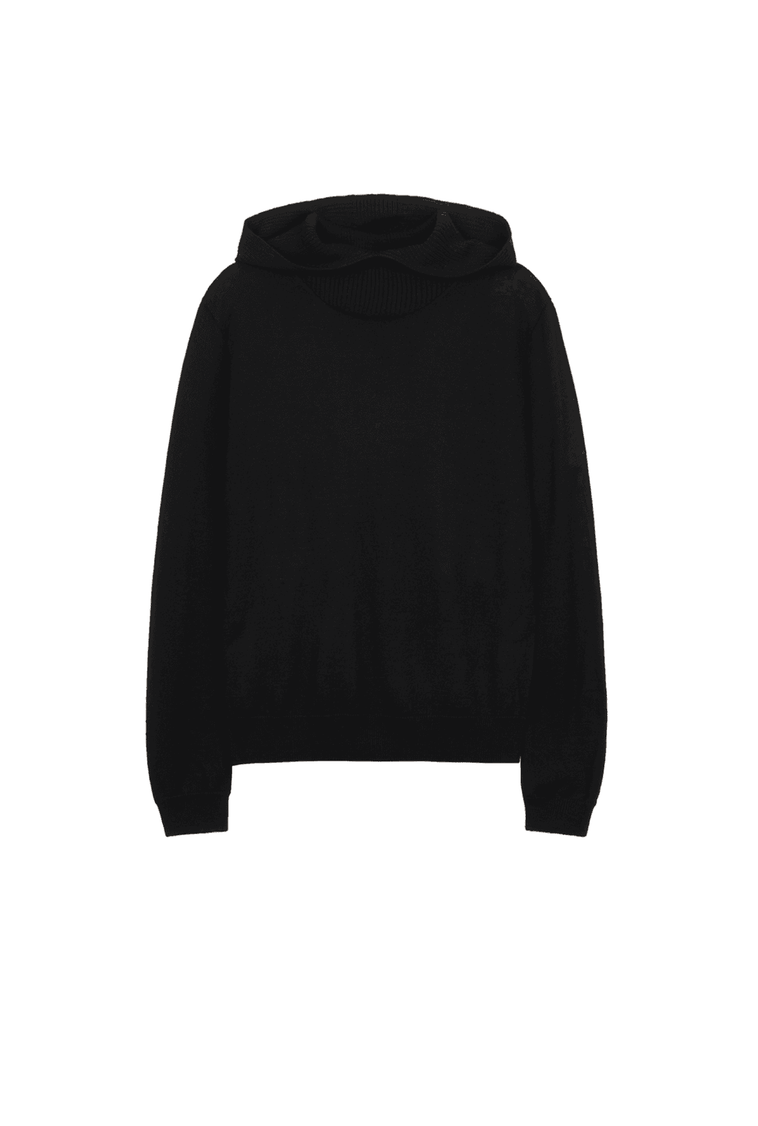 RIBBED HOODIE KNIT (BLACK)