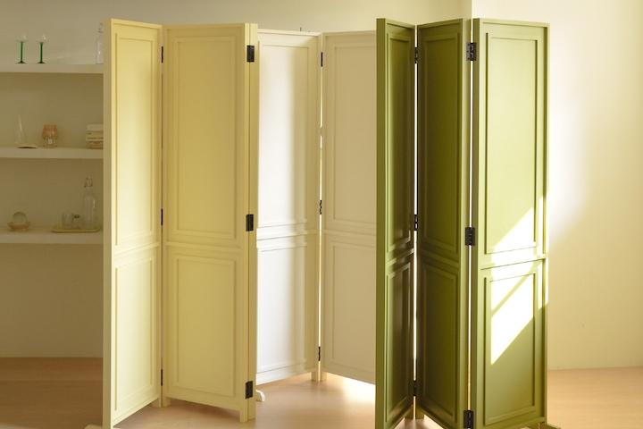 공간분리 플럼 원목 3단 웨인스코팅 몰딩 파티션 가림막 가벽 3colors