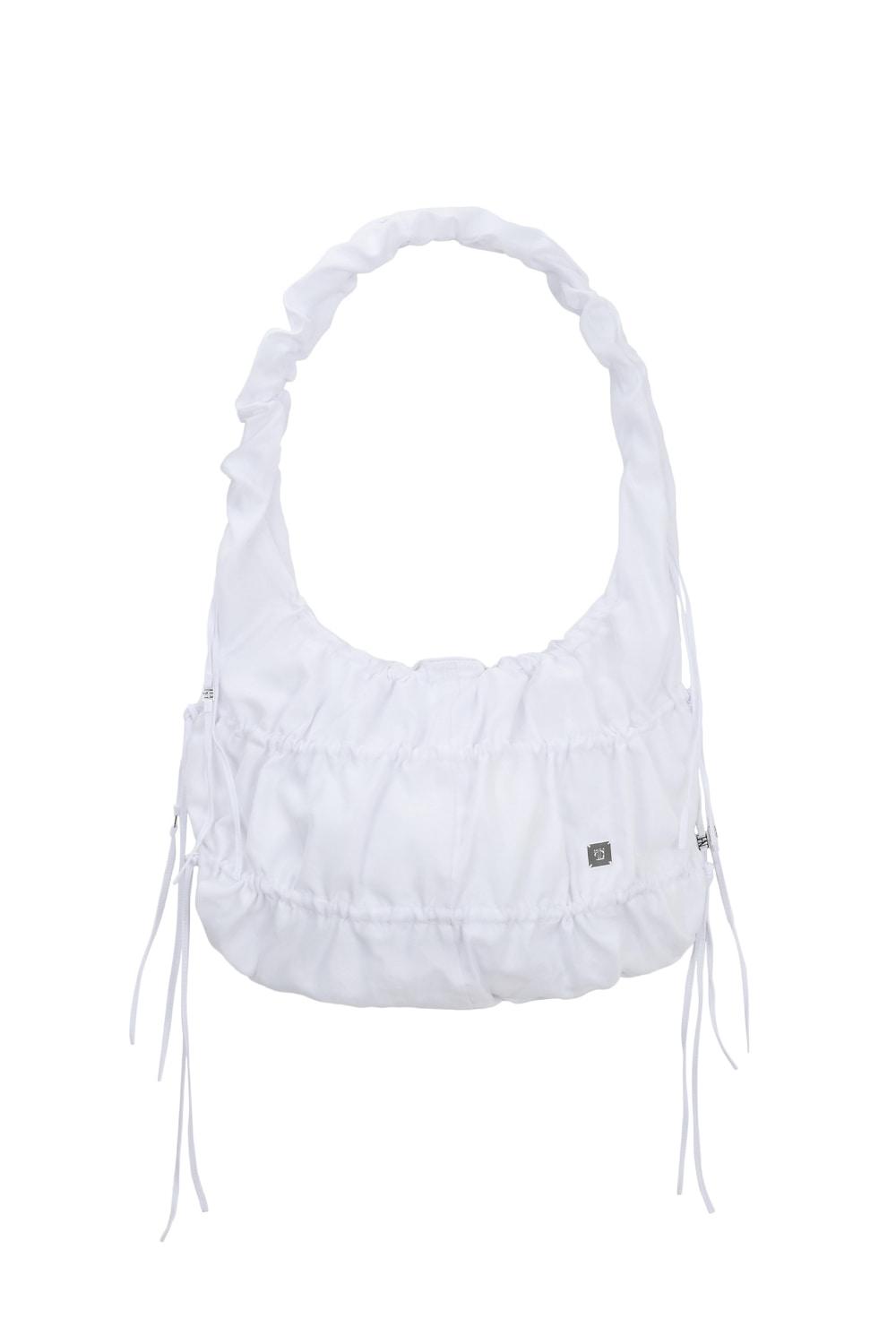 Puffy Ribbon Hobo Bag [ White ]