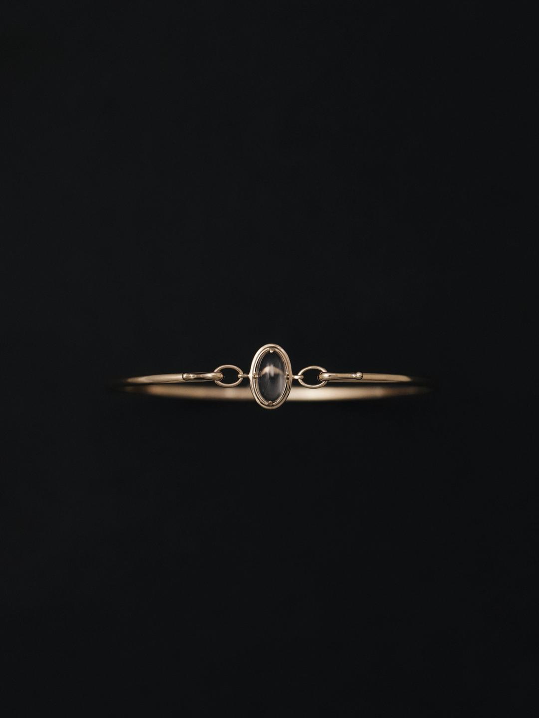 double bezel bangle. -clear quartz